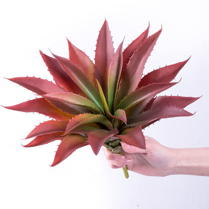 TETOU Succulents Plants Artificial Aloe Plant 12.5" Large Unpotted Real Fake Succulents Home Greenery Decor
