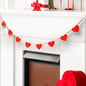 TETOU Valentine's Day Garland, Heart shaped garland Banner with Wooden Beads for Home Valentine's Day Wedding Fireplace Mantle Walls Decor