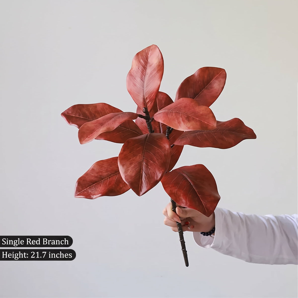 TETOU 3 Pcs Fall Artificial Magnolia Leaves Branches, 21.7" Fake Magnolia Stems Faux Plants for Indoor Outdoor Autumn Thanksgiving Farmhouse Table Home Vase Filling Party Wedding Decorations