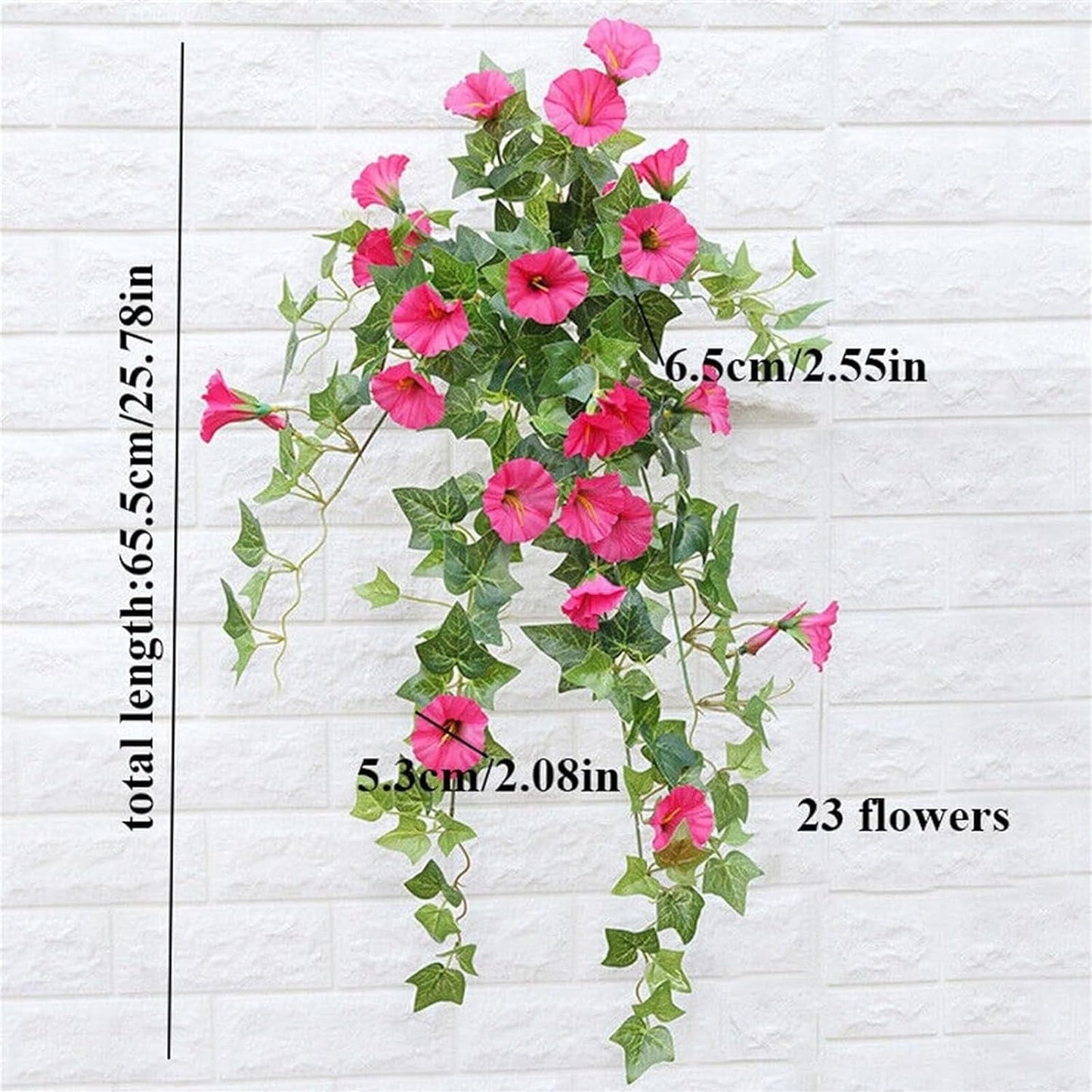 TETOU UV Simulation Artificial Flowers, Artificial Morning Glories, Fade Resistant Fake Hanging Flowers for Outdoors Home Porch Garden Patio Decoration