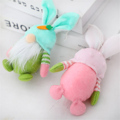 TETOU Easter Gnomes Plush 4pcs Bunny Swedish Tomte Elf Stuffed Doll Rabbit Kids Gift Home Ornament
