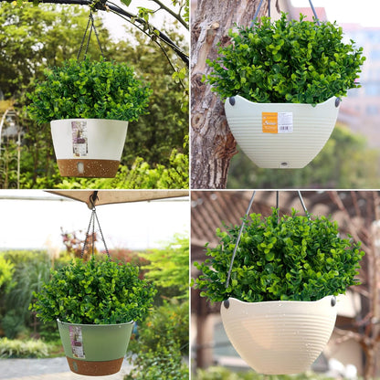 TETOU 21pcs Artificial Fake Plants Outdoor, Artificial Eucalyptus Greenery Faux Plants for Spring Summer Outdoor Indoor Farmhouse Garden Patio Porch Yard Decoration