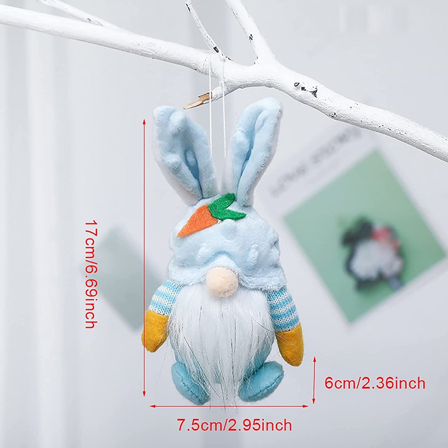 TETOU Easter Gnomes Plush 4pcs Bunny Swedish Tomte Elf Stuffed Doll Rabbit Kids Gift Home Ornament