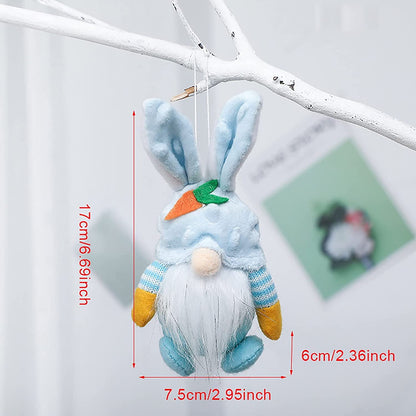 TETOU Easter Gnomes Plush 4pcs Bunny Swedish Tomte Elf Stuffed Doll Rabbit Kids Gift Home Ornament