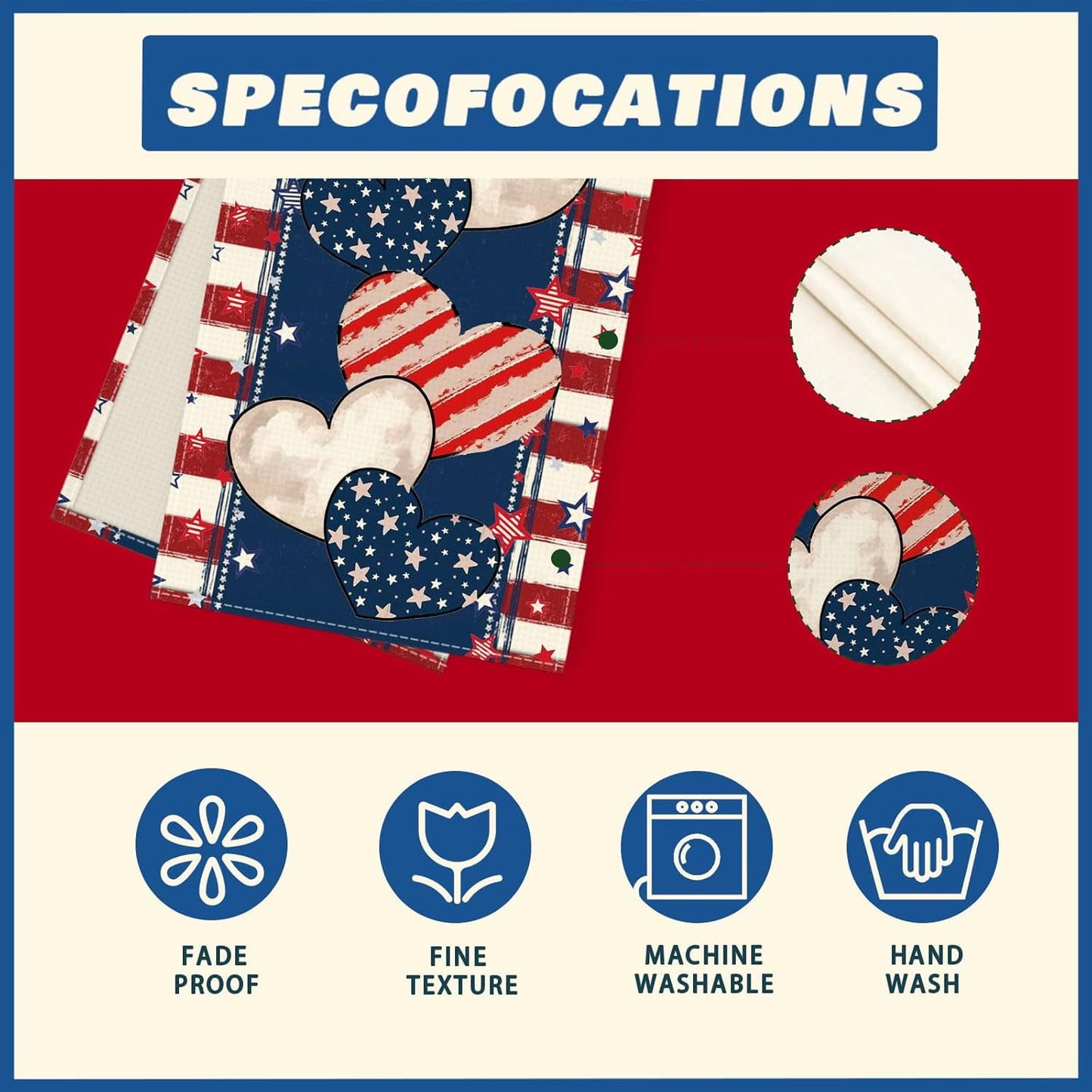 TETOU Heart Stripe Stars 4th of July Table Runner,13x72 Inch Memorial Day Independence Day Patriotic America Cloth Table Decoration Home Kitchen Dining Indoor Holiday Farmhouse Decor