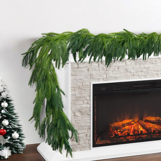 TETOU 6ft Christmas Garlands Norfolk Pine Garland Greenery Pine Garland for Indoor Holiday Decor