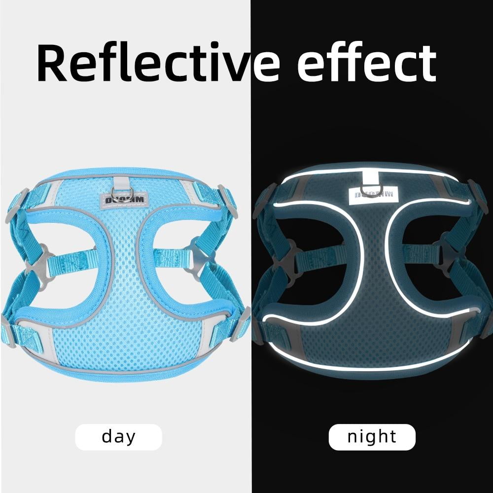 TETOU Reflective Dog Harness and Leash Set, No-Pull Pet Harness Adjustable Mesh, Ultra Breathable Padded Dog Vest Harness for Small Medium Dogs