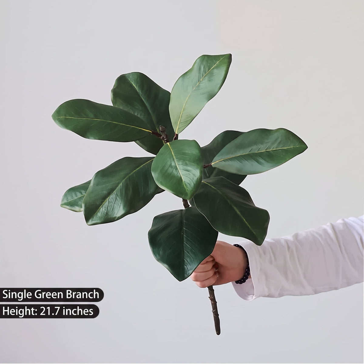 TETOU 3 Pcs Artificial Magnolia Leaves Branches, 21.7" Fake Magnolia Greenery Stems Faux Plants for Outdoor Indoor Table Home Vase Filling Party Wedding Christmas Decorations