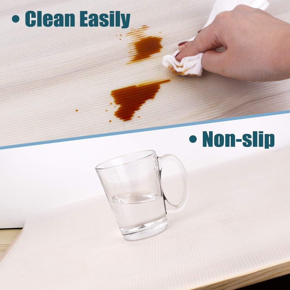 TETOU Refrigerator Liners Mats Washable, Refrigerator Mats Liner Waterproof Oilproof, Fridge Liners for Shelves Cover Pads for Freezer Glass Shelf Cupboard Cabinet Drawer