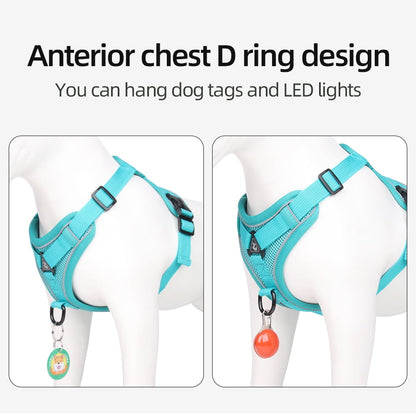 TETOU Cat Dog Harness and Leash, Escape Proof Soft Adjustable Vest Harnesses for Cats Dog, Easy Control Breathable Reflective Strips Jacket - Green,S