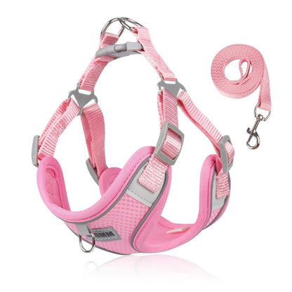 TETOU Reflective Dog Harness and Leash Set, No-Pull Pet Harness Adjustable Mesh, Ultra Breathable Padded Dog Vest Harness for Small Medium Dogs