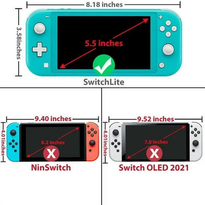 TETOU 2-Pack Screen Protector for Nintendo Switch Lite 5.5in, Ultra Clear 9H Hardness Anti-Scratch Compatible with Nintendo Switch Lite