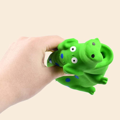 TETOU Squeaky Pig Dog Toy, Small Breed Dog Latex Chew Toys Natural Rubber Pig Sound Play Toy for Interactive Dog Playing Emulsion the Dog - Green