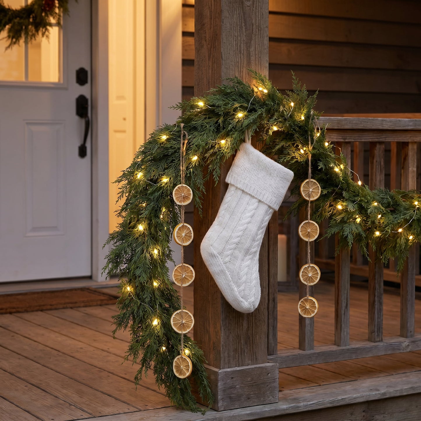 TETOU 1pc 9ft Christmas Cedar Garland,Artificial Realistic Cedar Pine Needles Greenery Garland for Christmas Holiday Winter Wall Mantle Fireplace Table Indoor Decor
