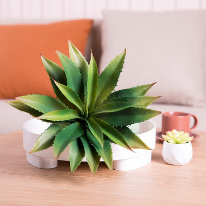 TETOU Succulents Plants Artificial Aloe Plant 12.5" Large Unpotted Real Fake Succulents Home Greenery Decor