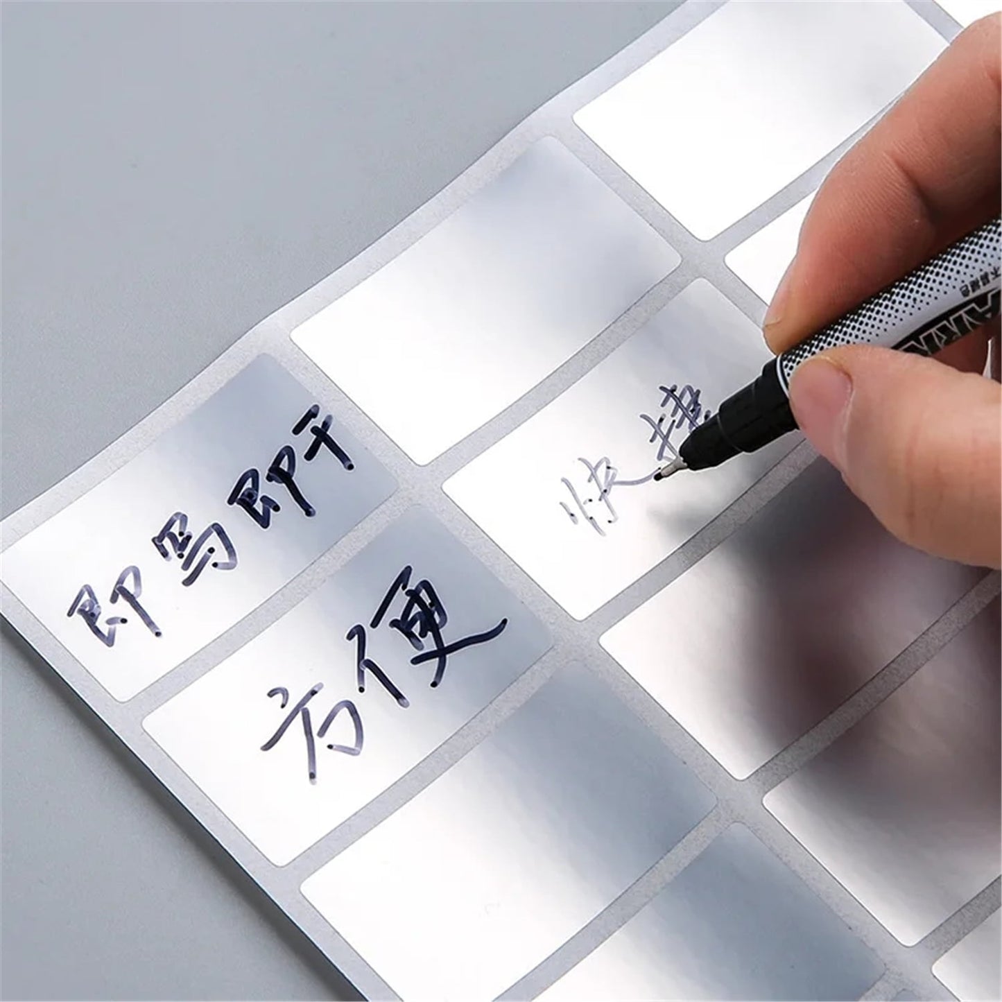 TETOU 96pcs Waterproof Food Labels for Containers Handwrite Removable Multi-Use Labels Jars Label