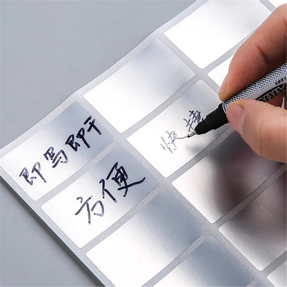 TETOU 96pcs Waterproof Food Labels for Containers Handwrite Removable Multi-Use Labels Jars Label