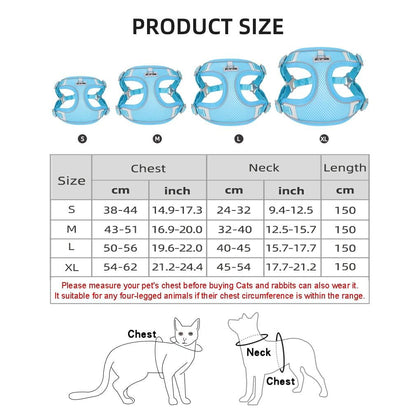 TETOU Reflective Dog Harness and Leash Set, No-Pull Pet Harness Adjustable Mesh, Ultra Breathable Padded Dog Vest Harness for Small Medium Dogs