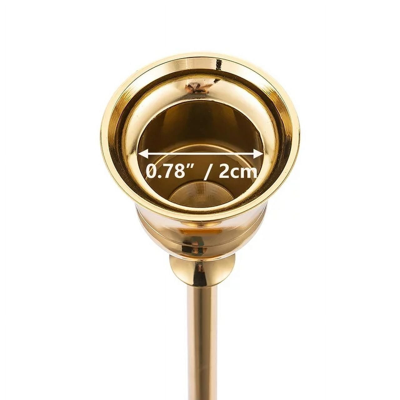 TETOU Candlestick Holders Set of 3 Taper Goblet Brass Gold Candle Holders Fireplace Party Wedding Dining Decor