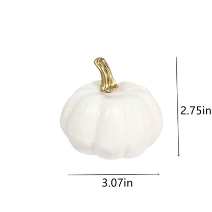 TETOU 6pcs Mini Pumpkins Artificial White Foam Pumpkins for Halloween Home Fall Thanksgiving Harvest Centerpiece Decoration