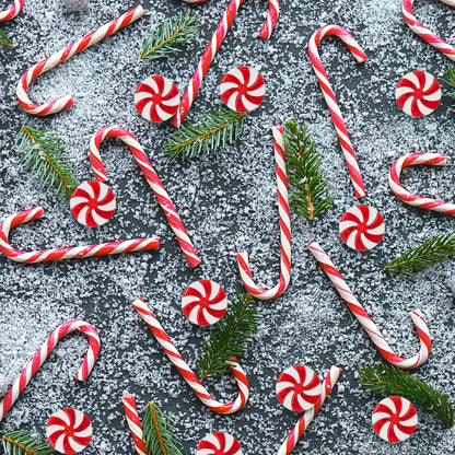 TETOU Christmas Plastic Candy Cane Red White Candy Canes for Christmas Tree Hanging Ornament Home Xmas DIY Craft Decoration